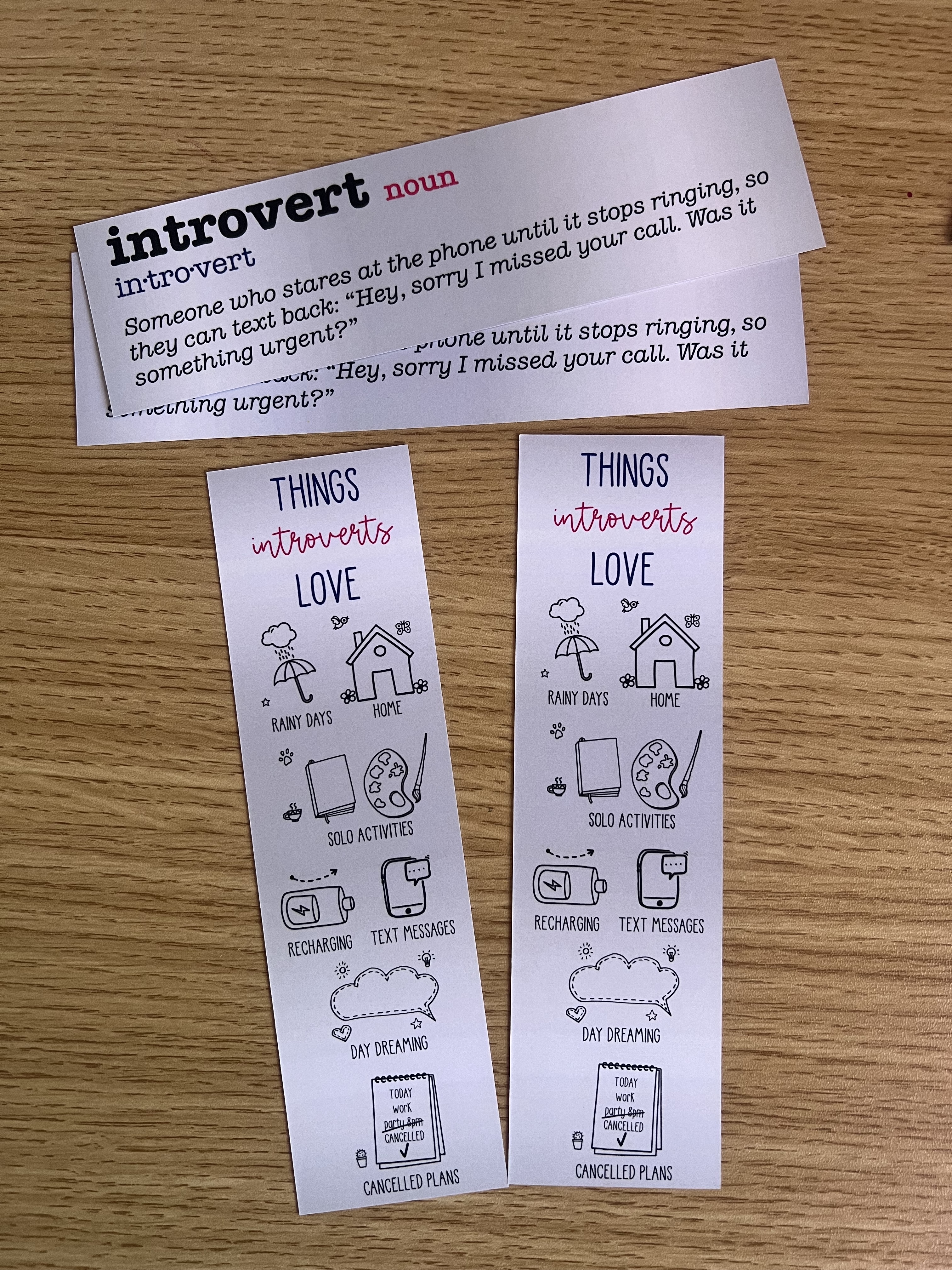 Four bookmarks